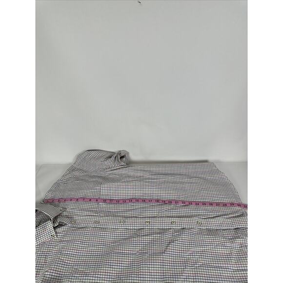 Alan Flusser Multicolor Plaid Long Sleeve Button Up 100% Cotton Size XL - Picture 8 of 10